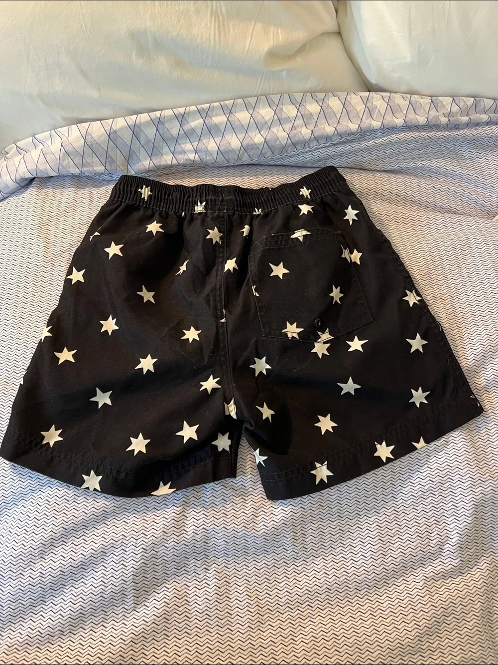 Tea Collection Black Star-Print Swim Trunks